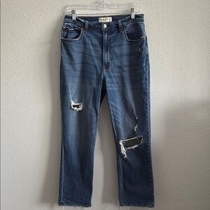 Abercrombie & Fitch The Ankle Straight Ultra High Rise Jeans Curve Love 30/10L
